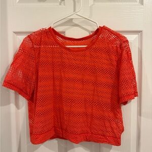 lululemon athletica Orange Red Boxy Crop T-Shirt